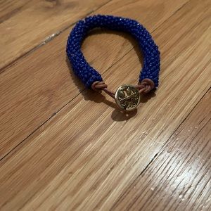 Tory Burch blue beaded bracelet